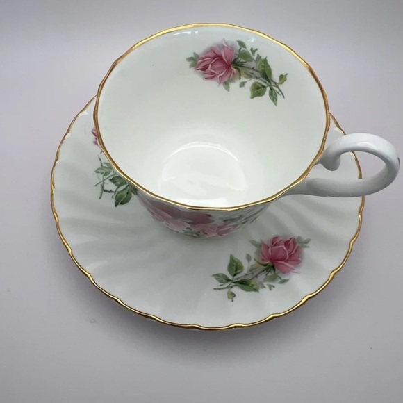 1950s Allyn Nelson Summertime Rose Fine Bone China Teacup & Saucer England - Picture 5 of 9